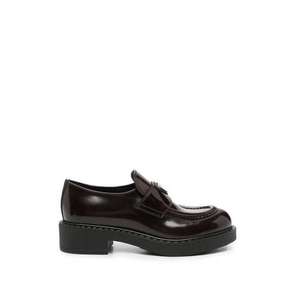 PRADA Shoes - Prada Women Chocolate Leather Loafers